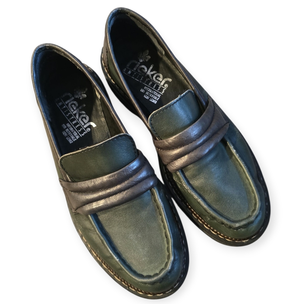 RIEKER Olivia 50 Loafer in Olive Size 38 or US 7/7.5 - Picture 2 of 9